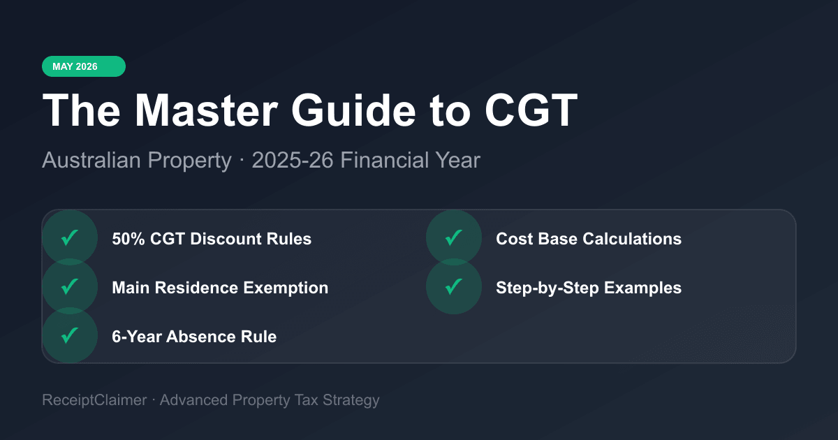 Capital Gains Tax (CGT) on Property Australia 2026: The Master Guide