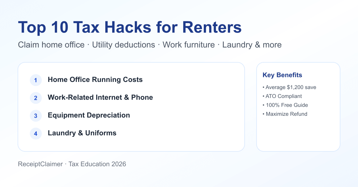 Top 10 Tax Hacks for Australian Renters 2026 | ReceiptClaimer
