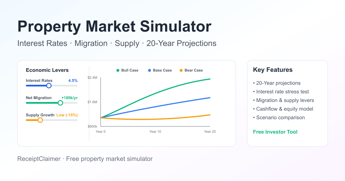 Property Market Projection Simulator: Interest Rates & Growth Forecast