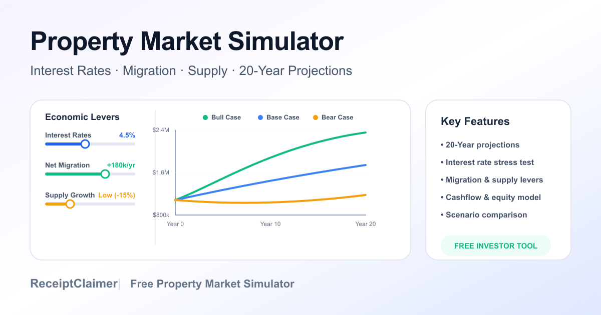 Property Market Projection Simulator: Interest Rates & Growth Forecast