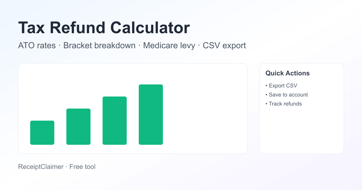 Tax Refund Calculator — Estimate Your ATO Return | ReceiptClaimer